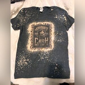 Comfort Colors Johnny Cash Black and Cream Graphic Tee